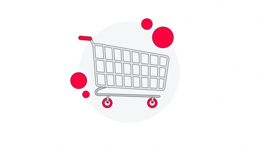 Illustration of a shopping trolley