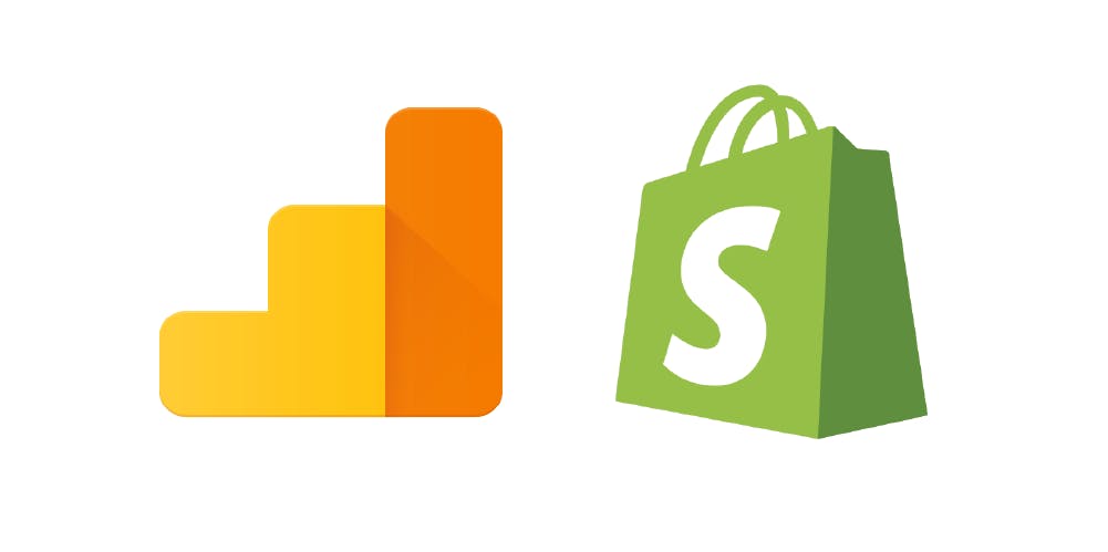 google analytics and shopify logos